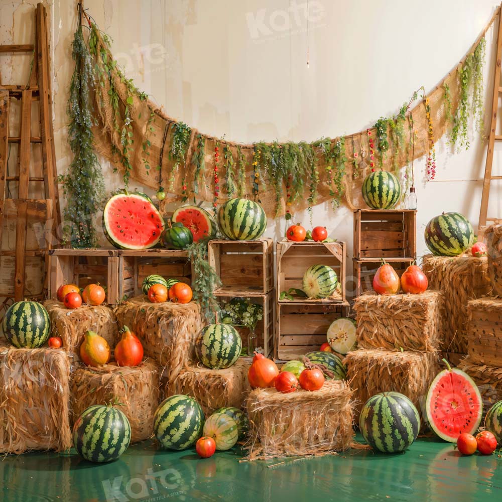 Kate Summer Watermelon Barn Backdrop Designed by Emetselch