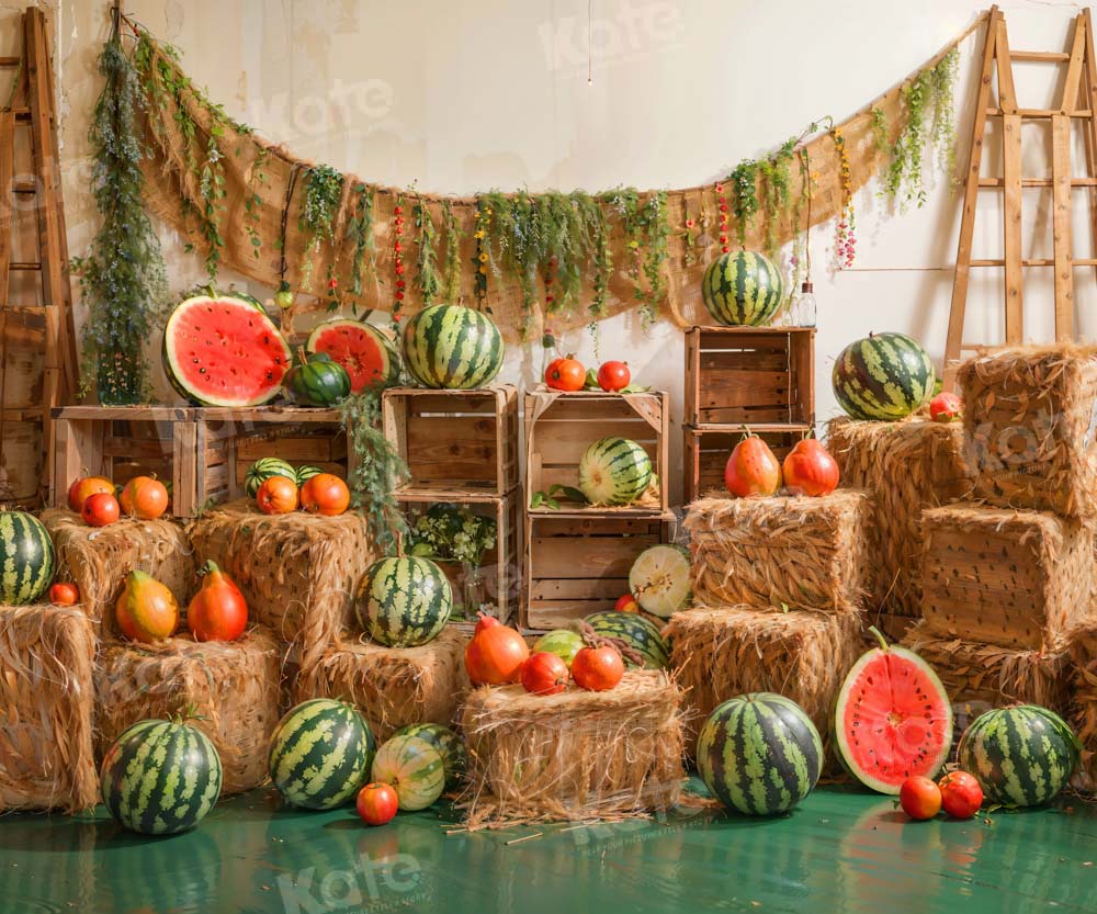 Kate Summer Watermelon Barn Backdrop Designed by Emetselch