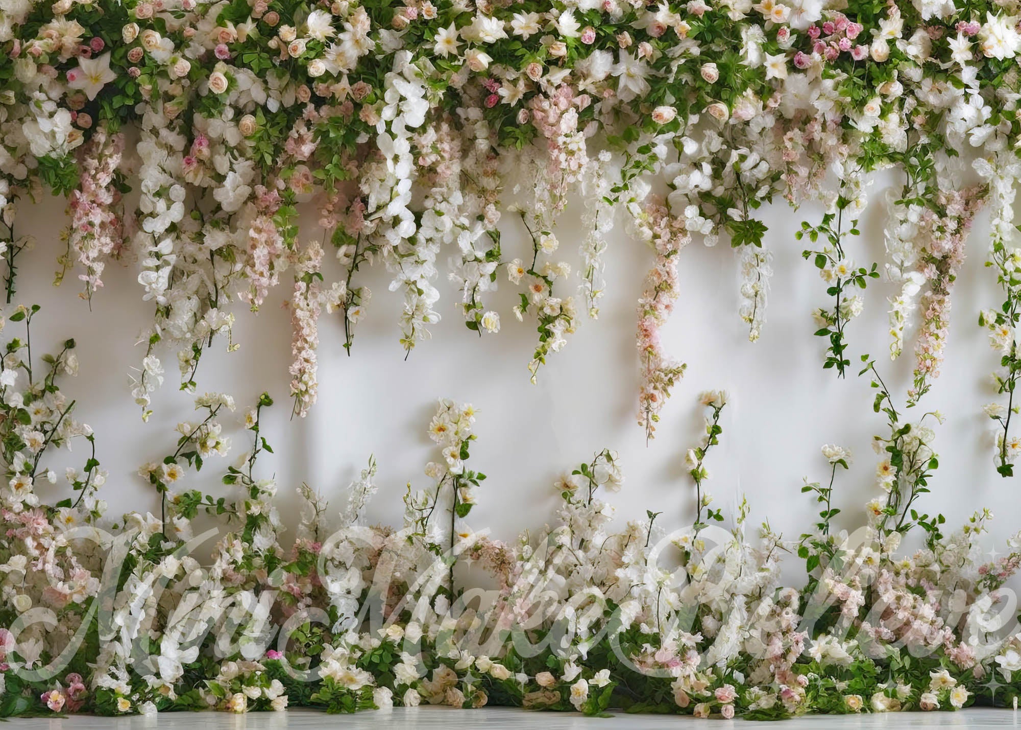 Kate Spring Cake Smash Valentine Floral Wall Backdrop Designed by Mini MakeBelieve