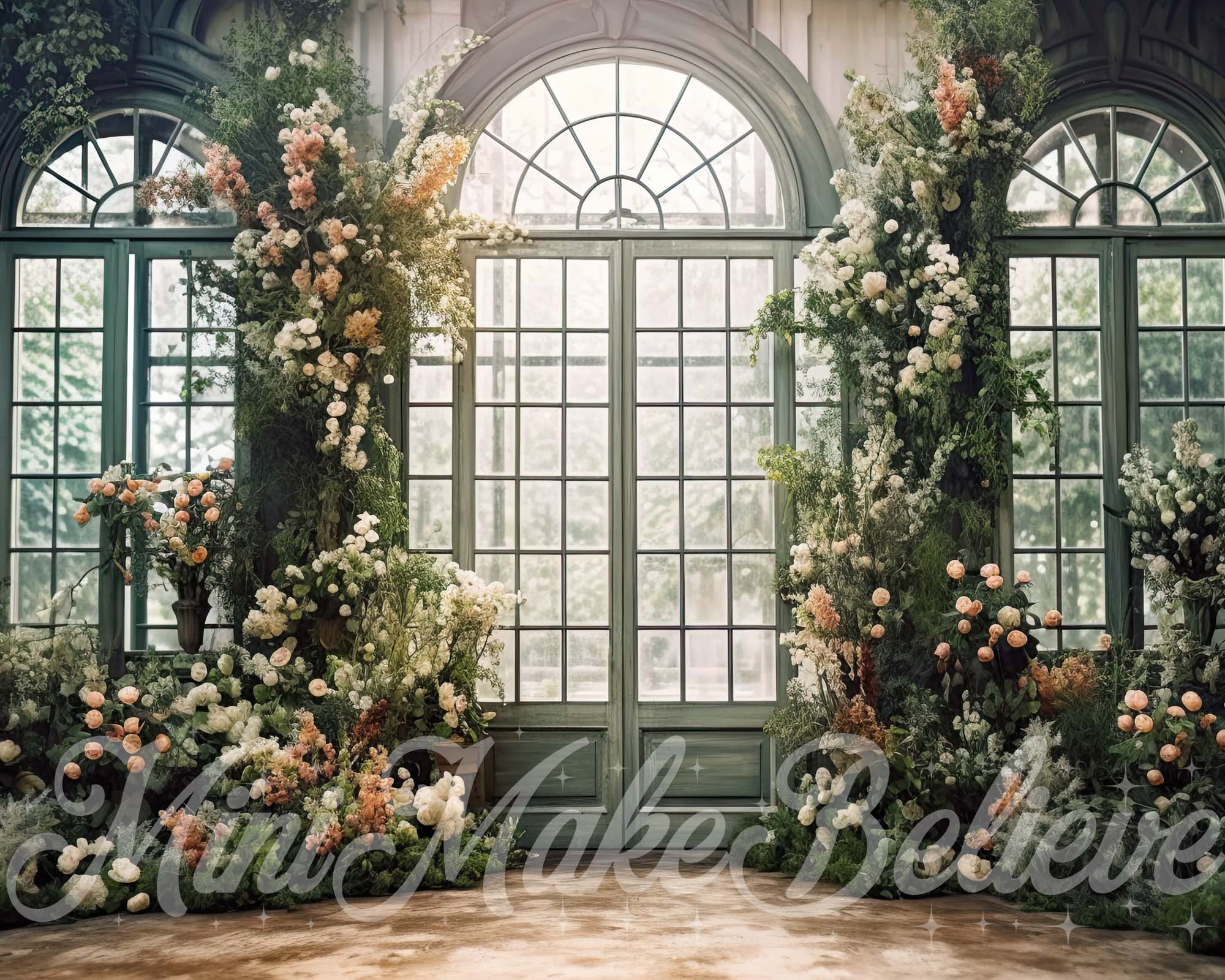 Kate Valentine Spring Window Romantic Floral In Arbitrarium Backdrop Designed by Mini MakeBelieve