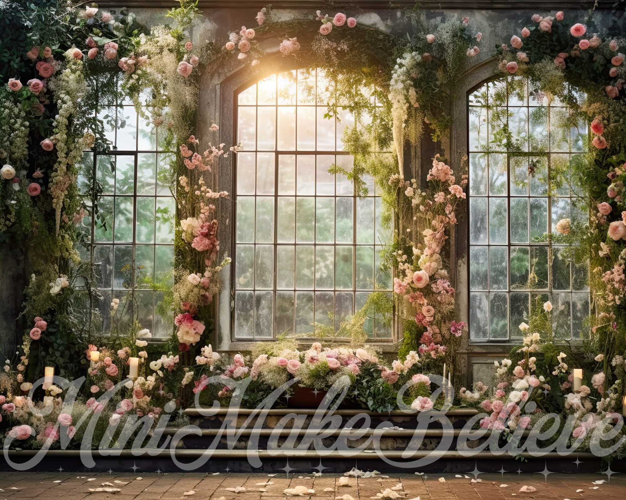 Kate Valentine Spring Wedding Romantic Roses in Arbitrarium Backdrop Designed by Mini MakeBelieve