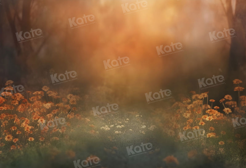 Kate Autumn Flower Field Backdrop for Photography