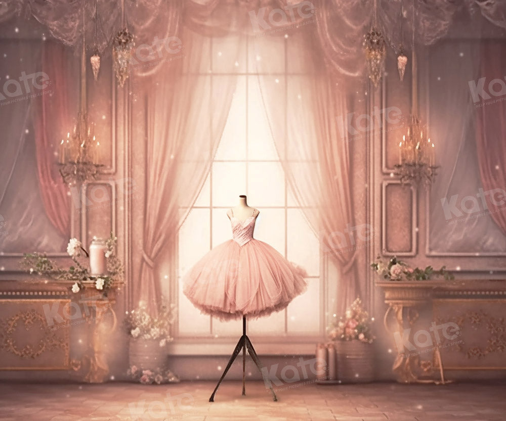 Kate Fashion Doll Pink Room Ballet Dress Backdrop Designed by Chain Ph