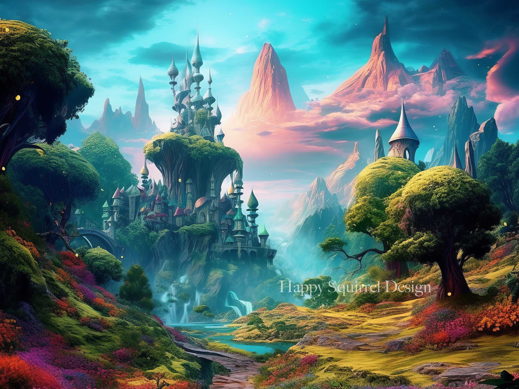 Kate Fantasy Forest Backdrop Designed by Happy Squirrel Design