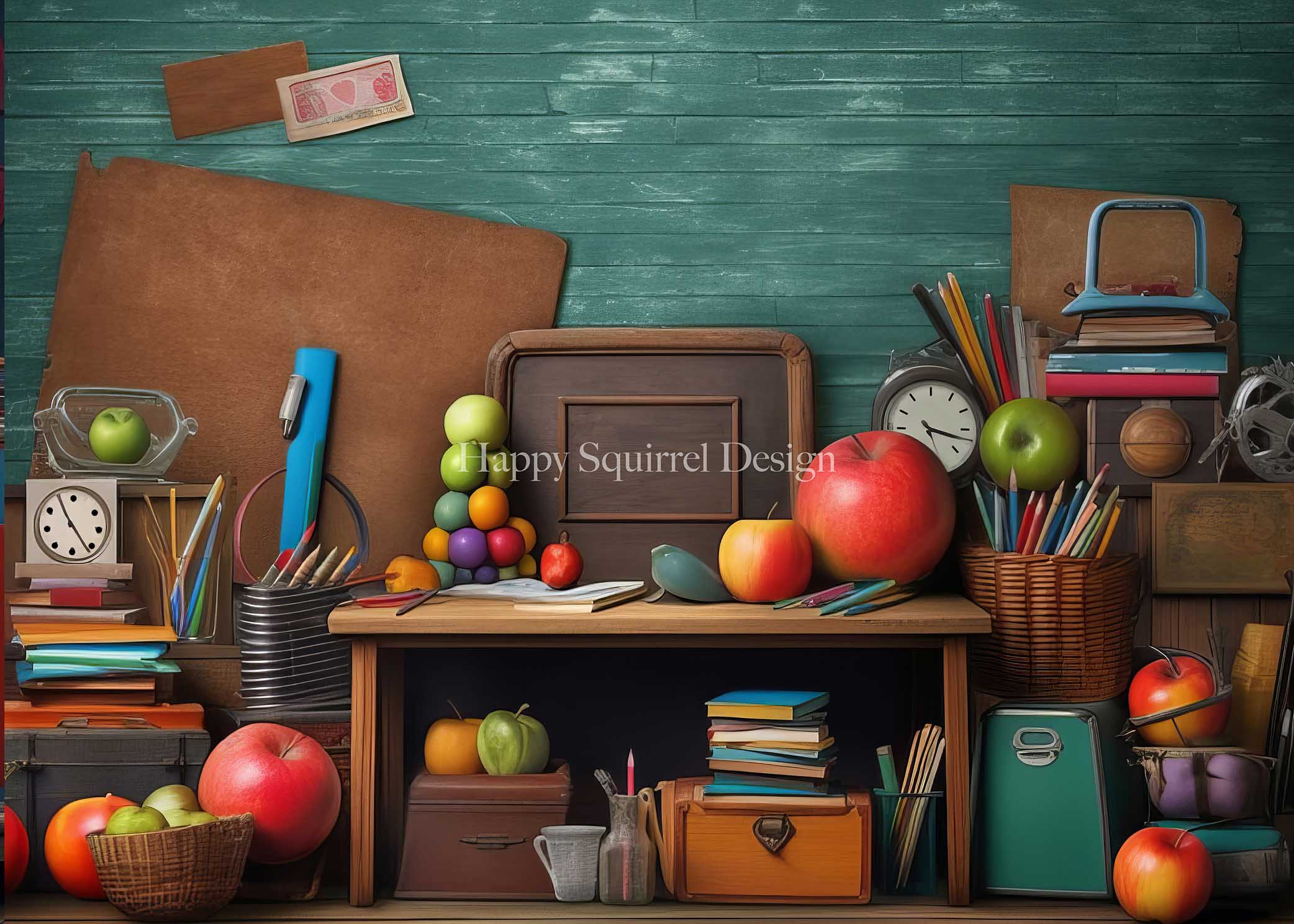 Kate Back to School Teachers Pet Classroom Backdrop Designed by Happy Squirrel Design