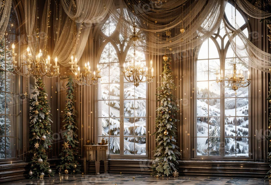 Winter Elegance Grand Hall Backdrop