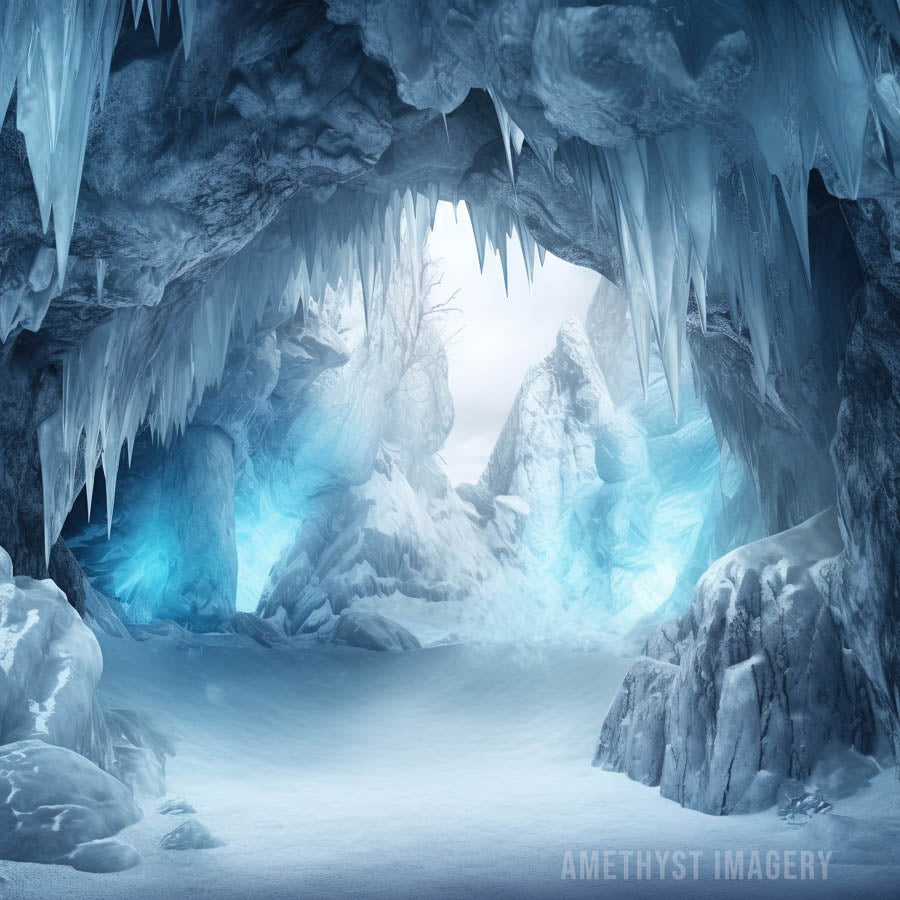 Kate Winter Frozen Ice Cave Backdrop Designed by Angela Miller