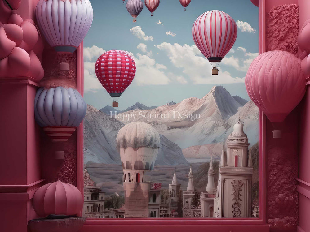 Majestic Pink Hot Air Balloon Fantasy