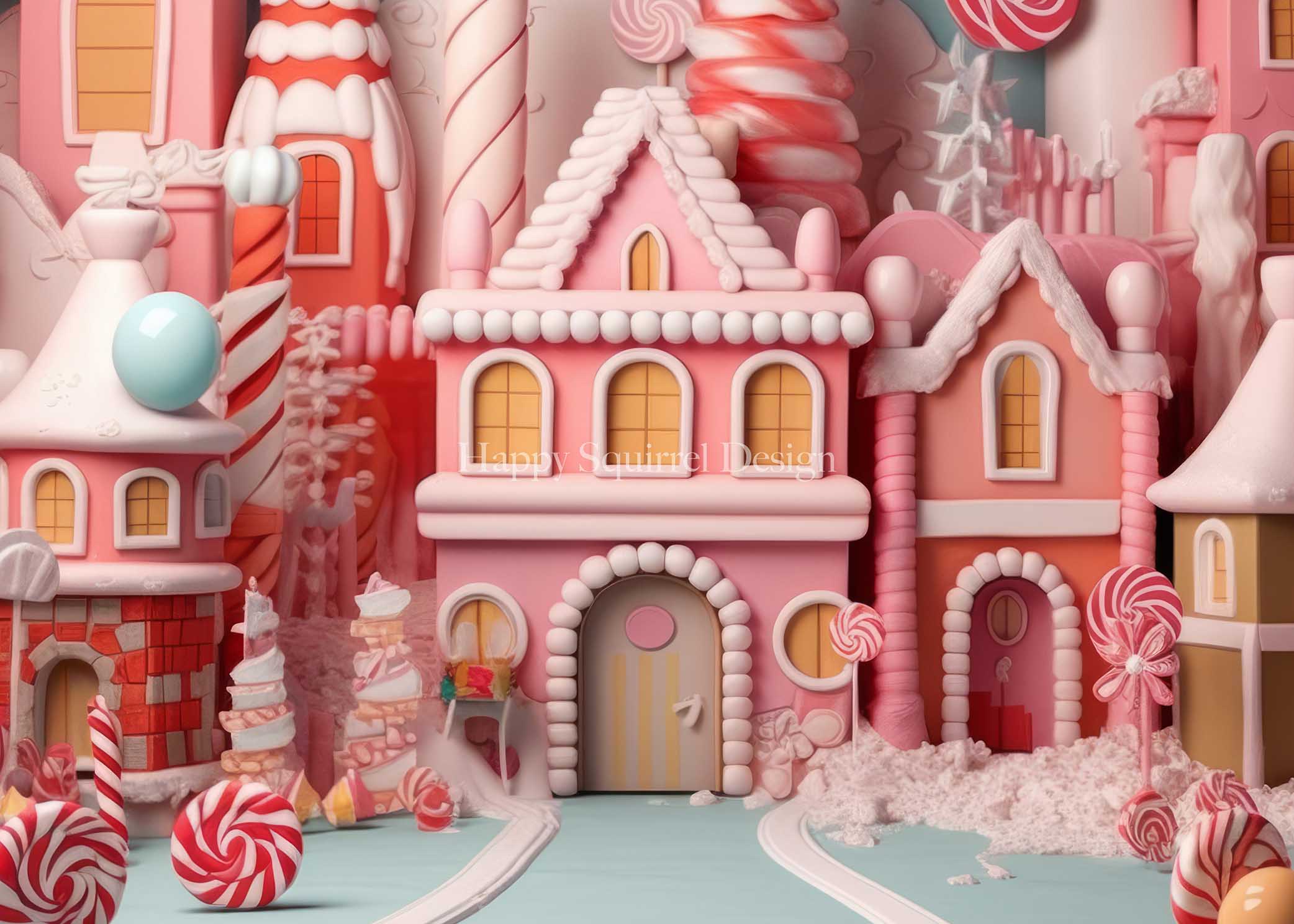 Kate Pink Candy Land Backdrop Designed by Happy Squirrel Design