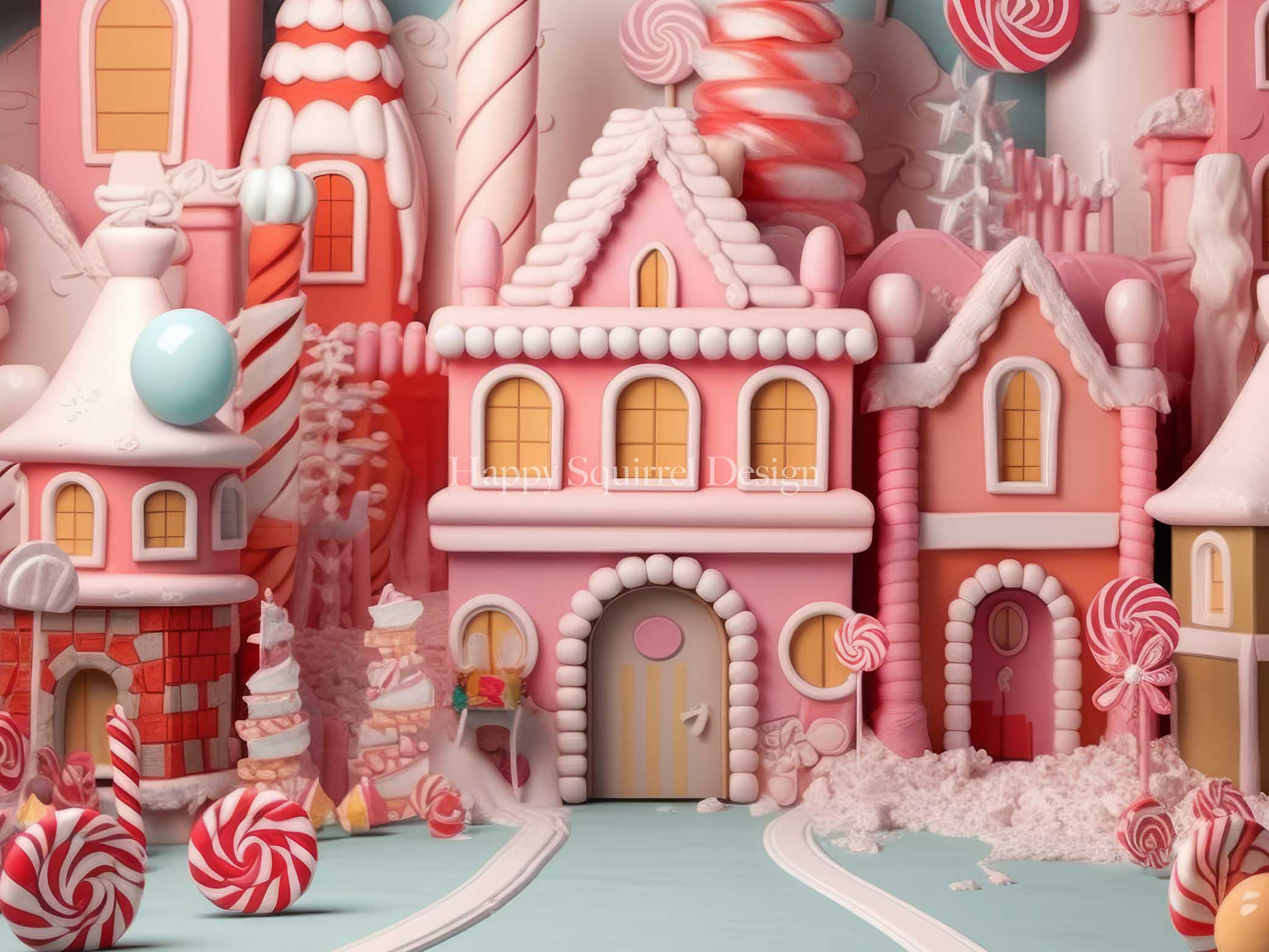 Kate Pink Candy Land Backdrop Designed by Happy Squirrel Design
