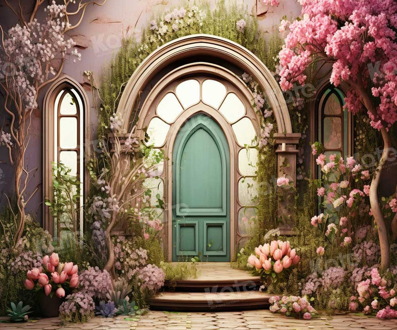Enchanted Garden Vintage Door Backdrop