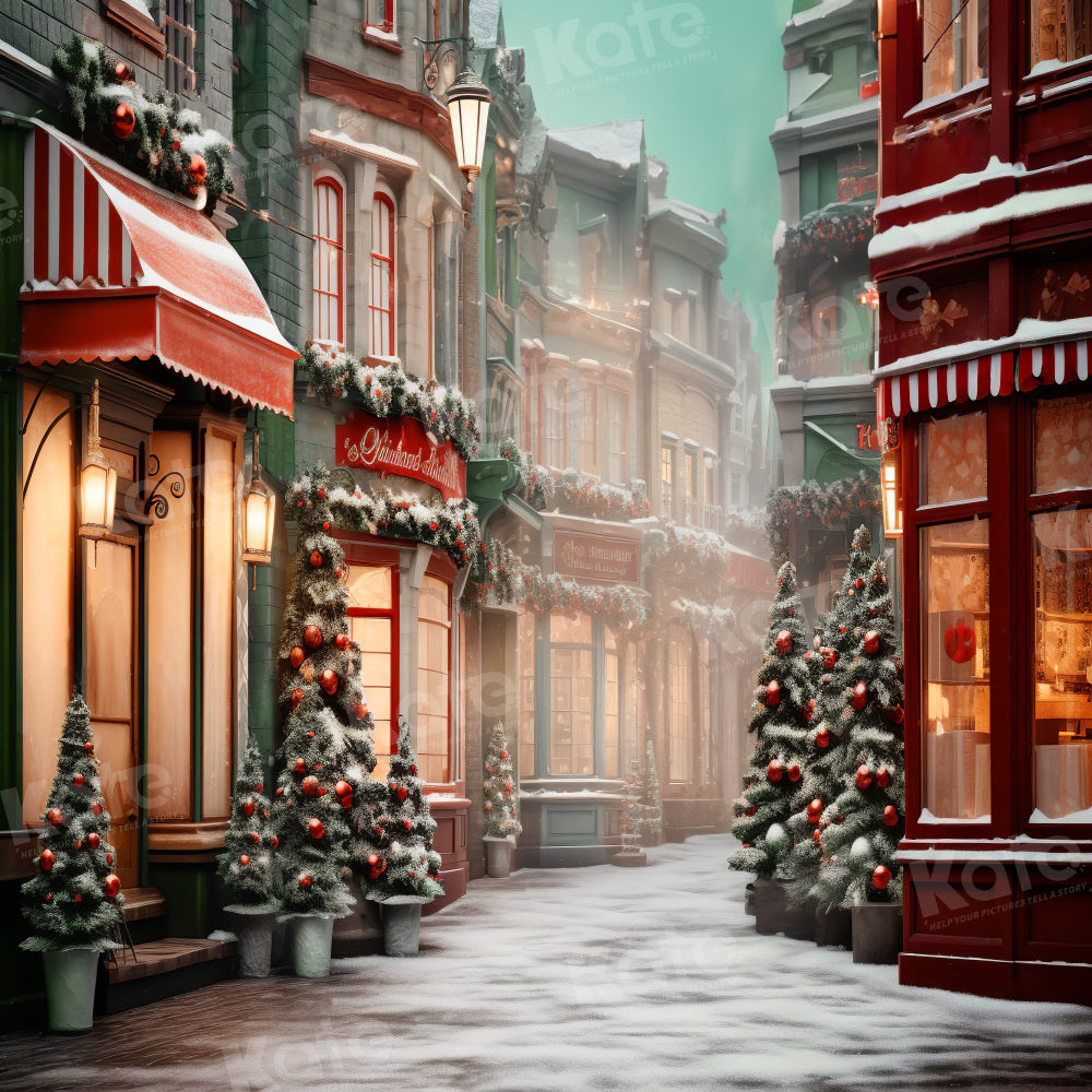 RTS Kate Christmas Store Street Corner Backdrop for Photography