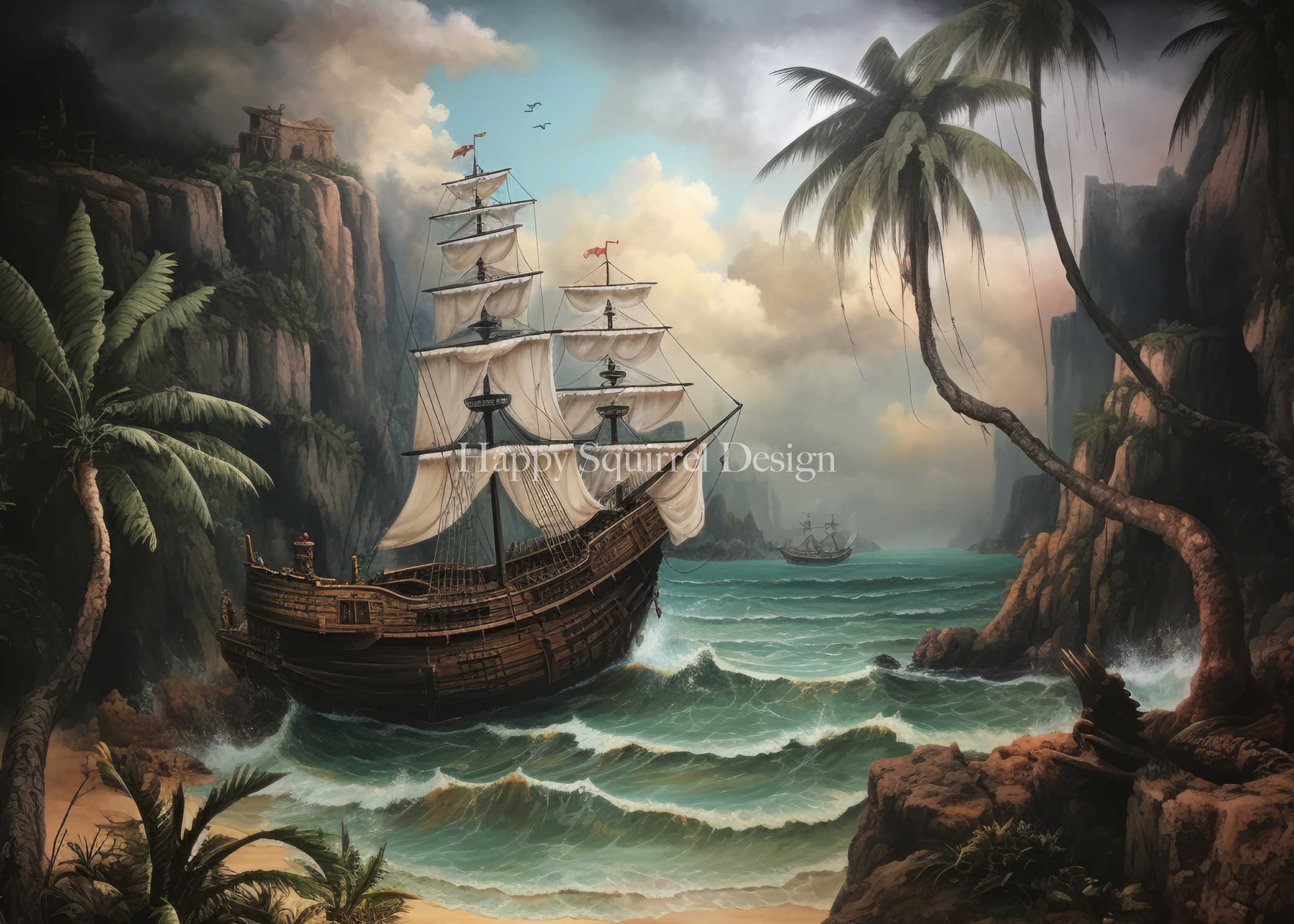 Kate Summer Shipwreck Backdrop Designed by Happy Squirrel Design