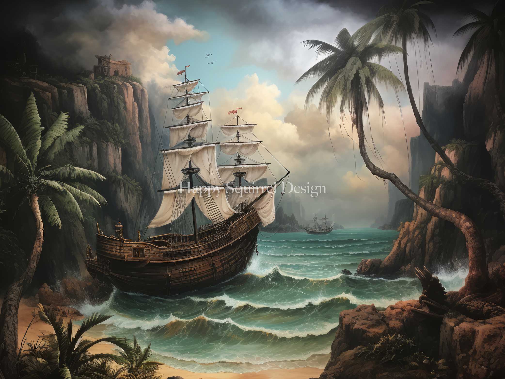 Kate Summer Shipwreck Backdrop Designed by Happy Squirrel Design