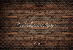 Kate Old Brown Wood Floor Printed Backdrop Designed by Kate Image