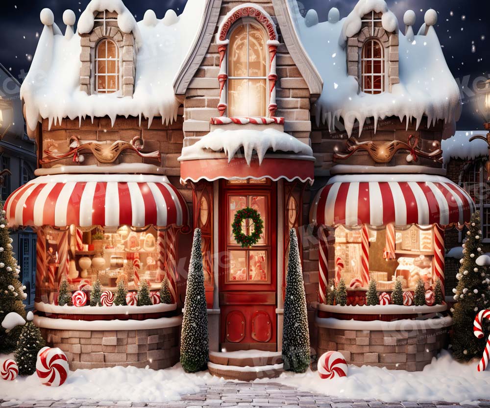 Kate Christmas Store Candy Backdrop Designed by Emetselch
