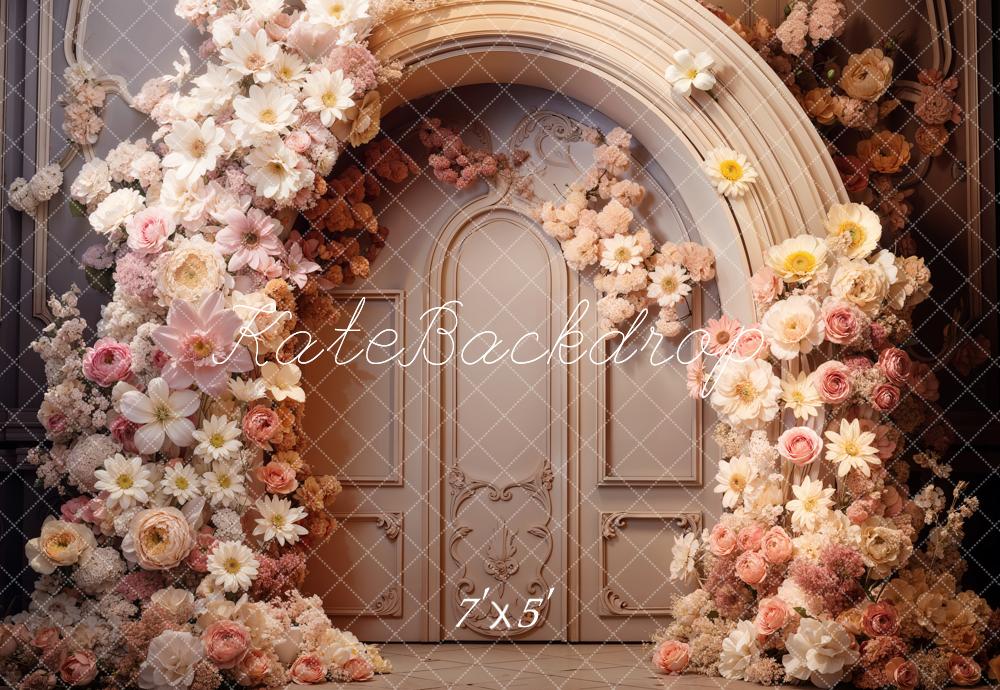 TEST kate Spring Flowers Arched Door Backdrop Designed by Emetselch