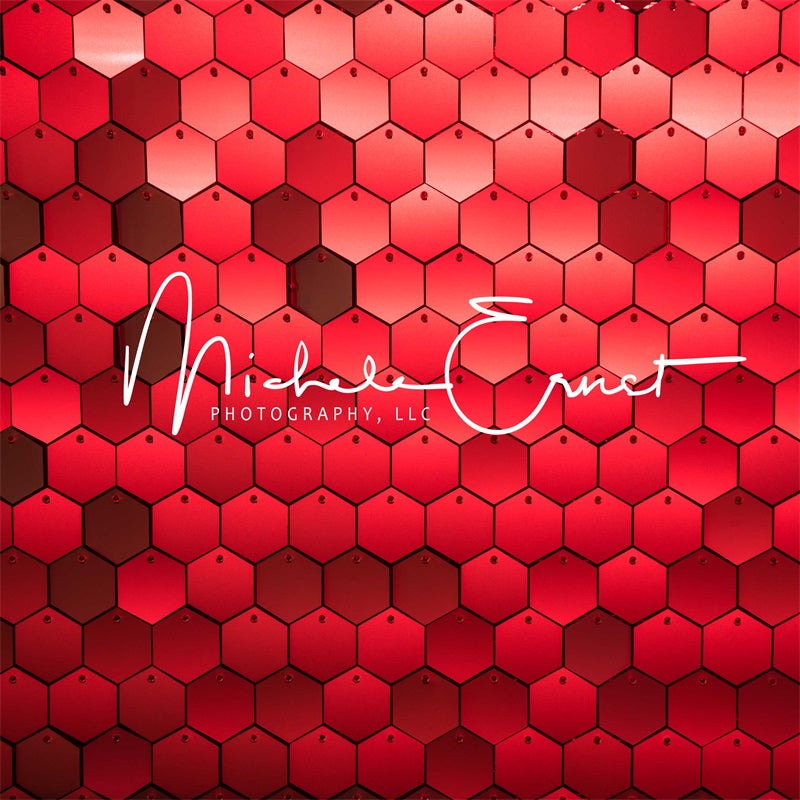 Kate Red Hexagons Backdrop Designed By Michele Ernst Photography