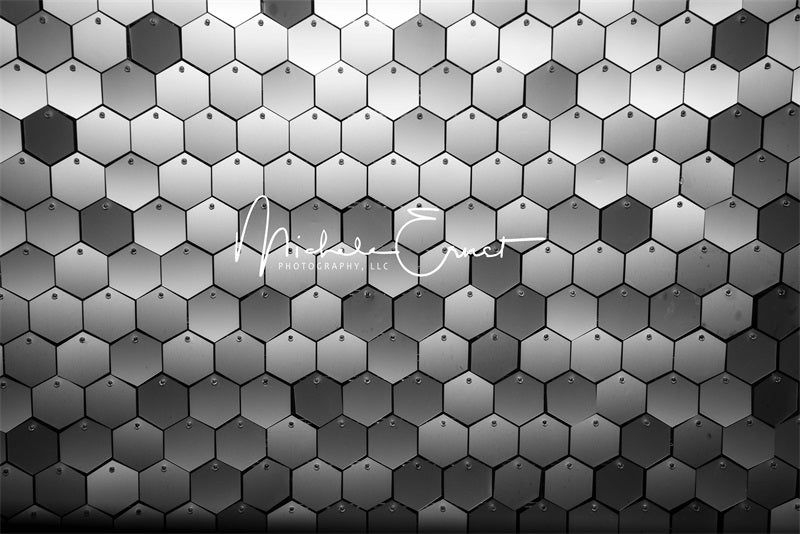 Kate Silver Hexagons Backdrop Designed By Michele Ernst Photography