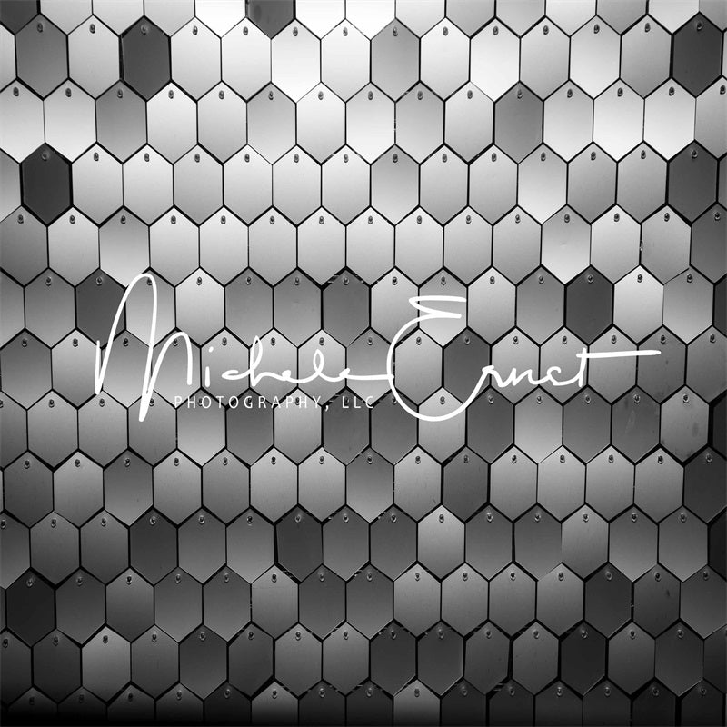 Kate Silver Hexagons Backdrop Designed By Michele Ernst Photography
