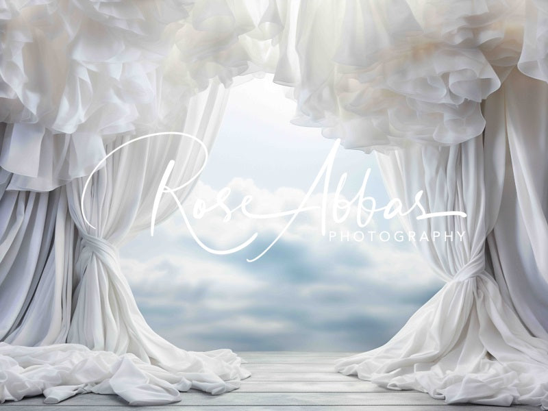 Kate Heavenly White Curtains Backdrop Designed By Rose Abbas