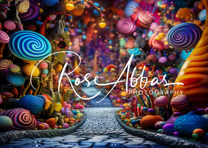 Whimsical Candyland Fantasy Backdrop
