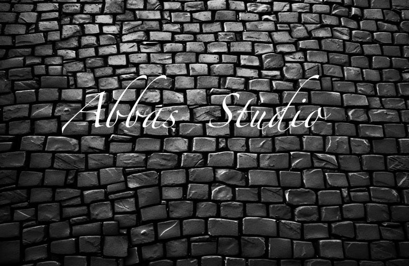 Kate Black Cobble Stone Floor Backdrop Designed by Abbas Studio