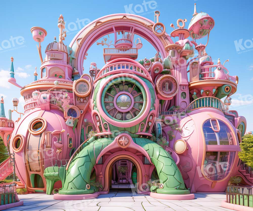 Kate Pink Fantasy Sweet Candy Castle Backdrop Designed by Emetselch
