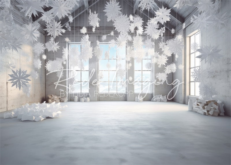 Kate Paper Snowflake Room Backdrop Designed by Lidia Redekopp