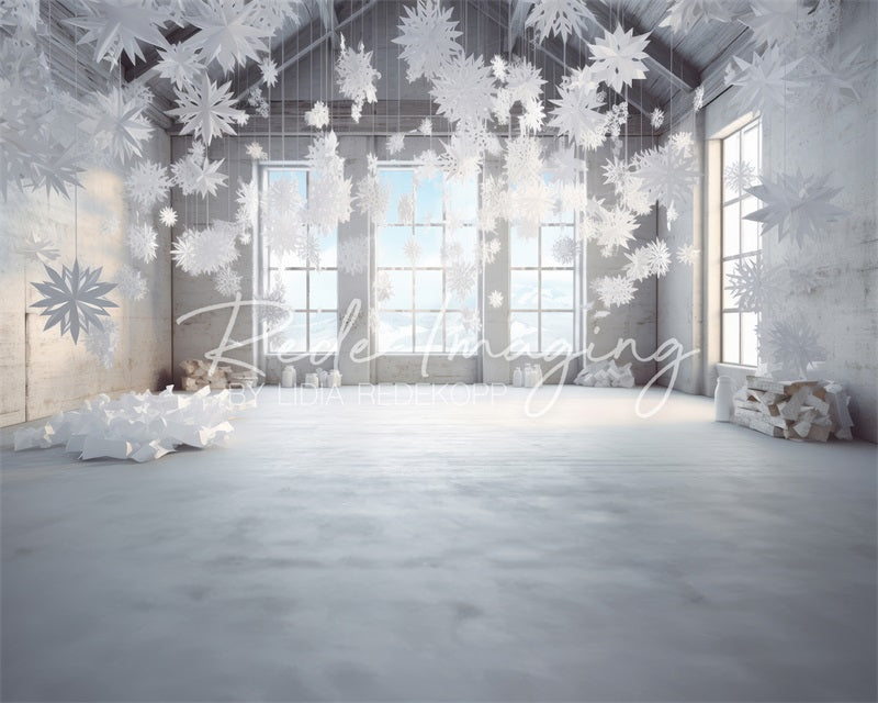 Kate Paper Snowflake Room Backdrop Designed by Lidia Redekopp