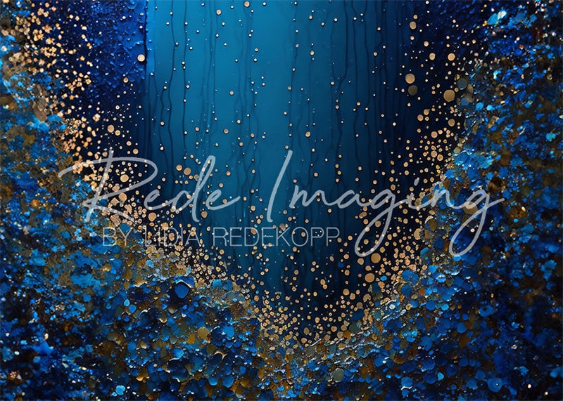 Kate Abstract Blue Backdrop Designed by Lidia Redekopp