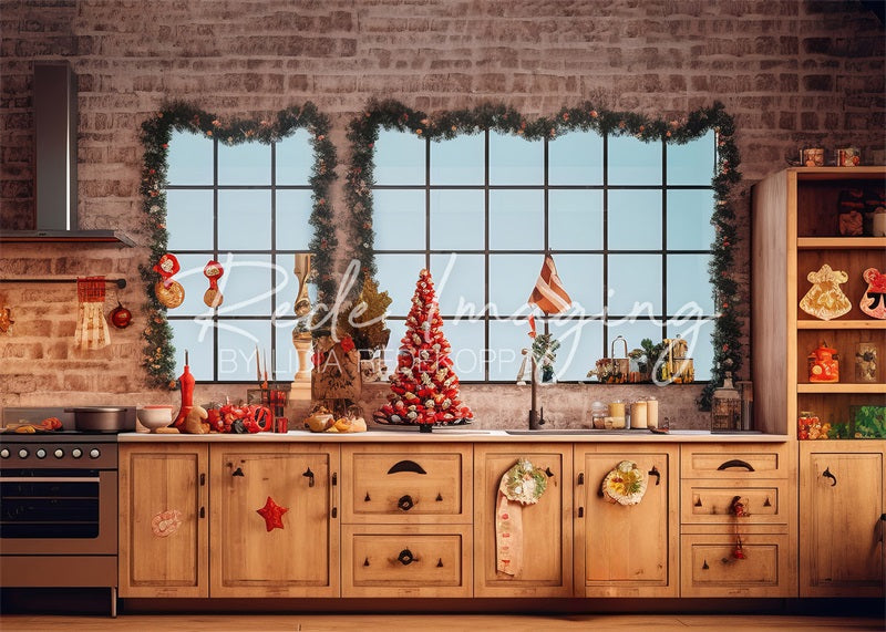 Kate Christmas Kitchen Backdrop Designed by Lidia Redekopp