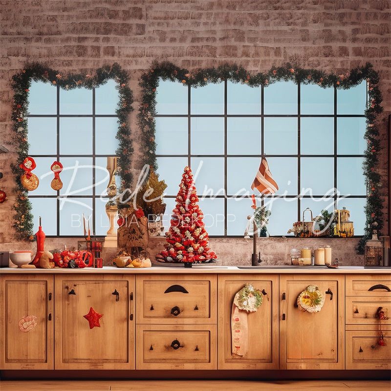 Kate Christmas Kitchen Backdrop Designed by Lidia Redekopp