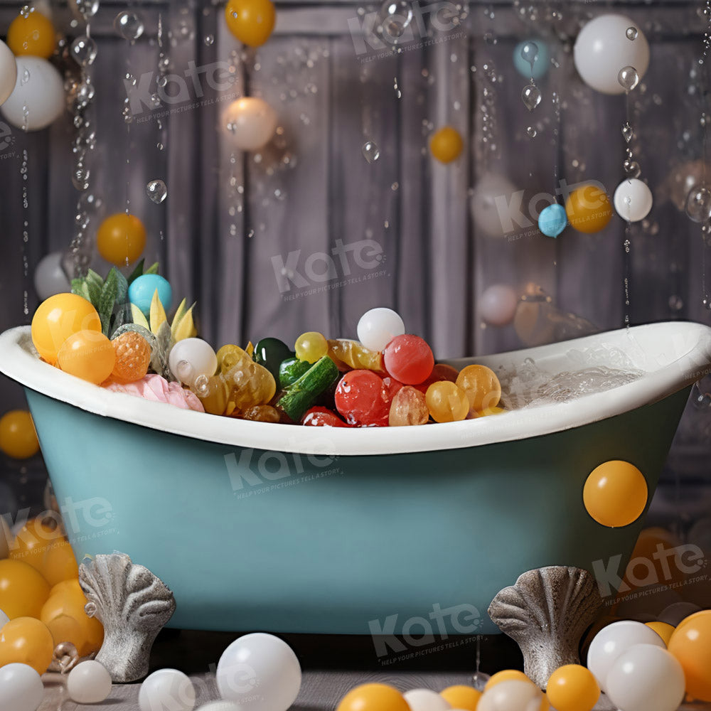 Kate Cake Smash Baby Blue Tub Balloon Backdrop for Photography