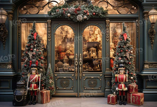 Kate Christmas Nutcracker Store Printed Backdrop Designed by Emetselch