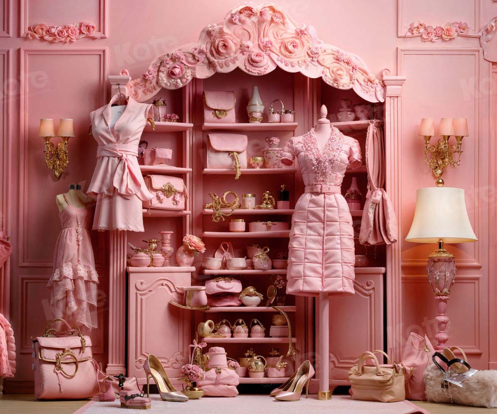 Kate Fashion Doll Pink Room Backdrop Designed by Emetselch
