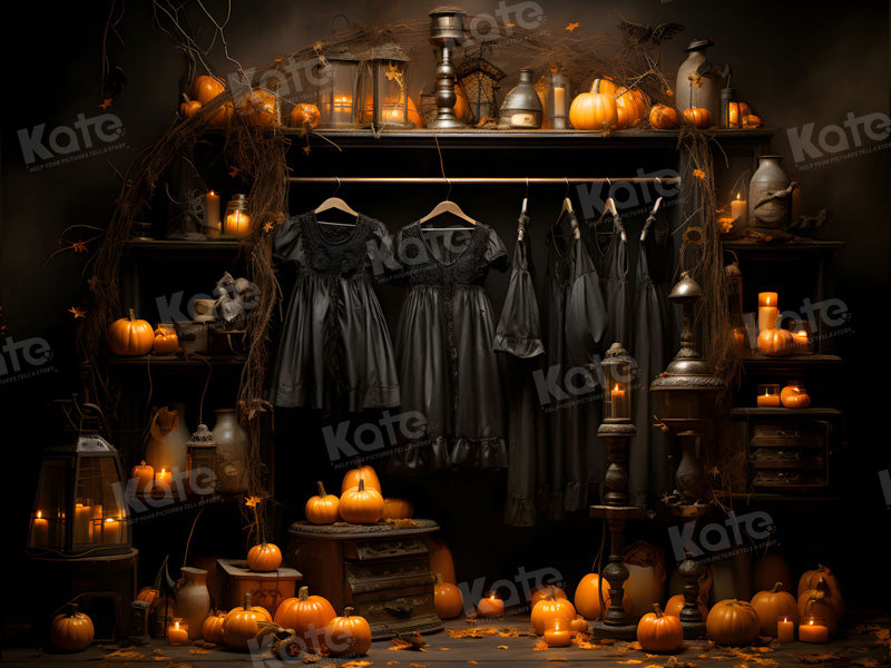 Kate Witch Dress Closet Halloween Backdrop for Photography