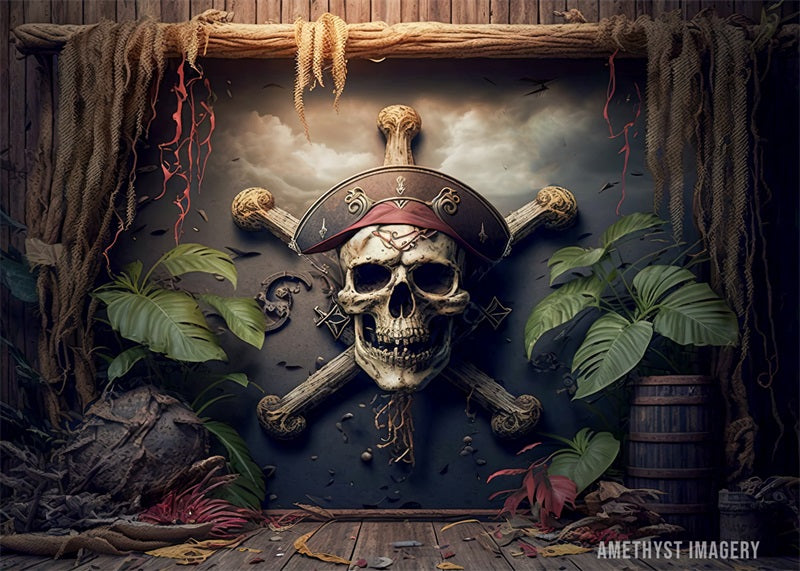 Kate Pirate Bones Backdrop Designed by Angela Miller