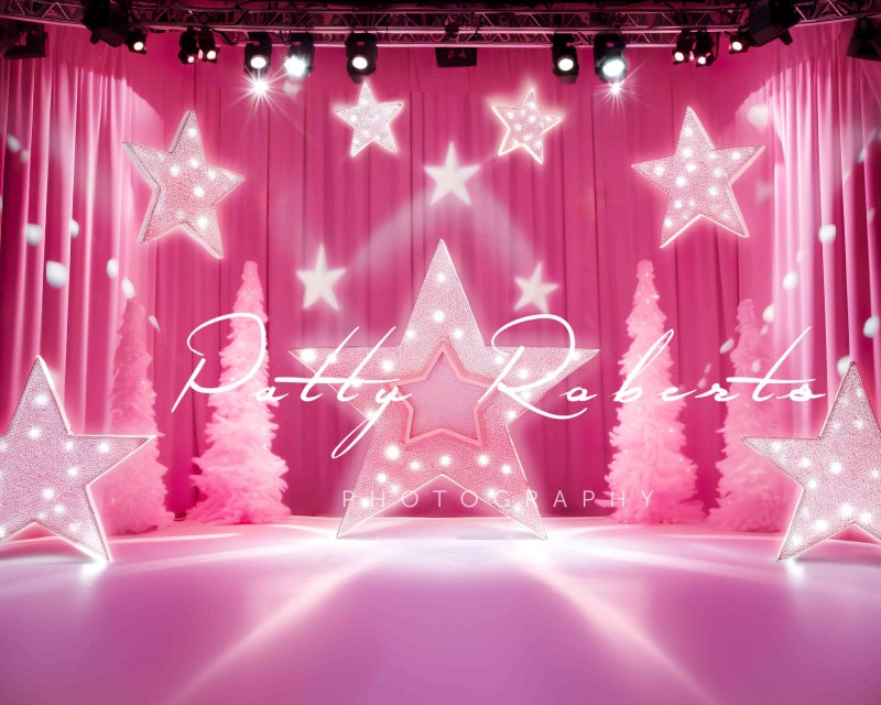 Kate Pink Star Stage Backdrop Designed by Patty Robert