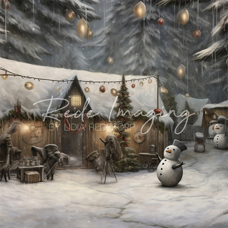 Kate Christmas Winter Camping Backdrop Designed by Lidia Redekopp