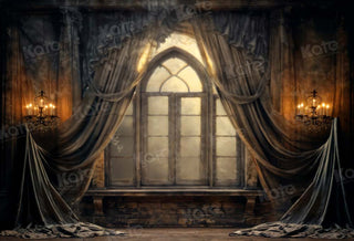 Kate Halloween Dark Stage Curtain Printed Backdrop Designed by Emetselch