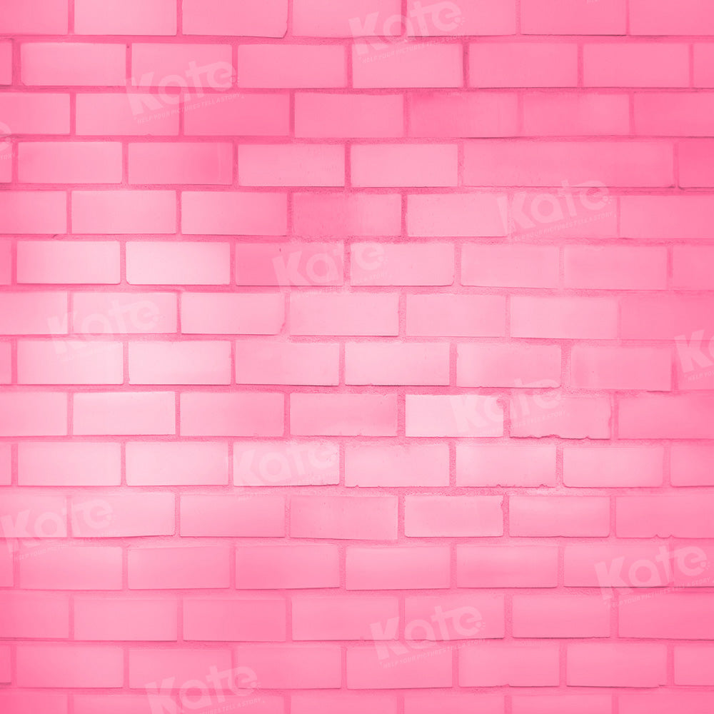 Kate Pink Brick Wall Floor Backdrop Designed by Kate Image