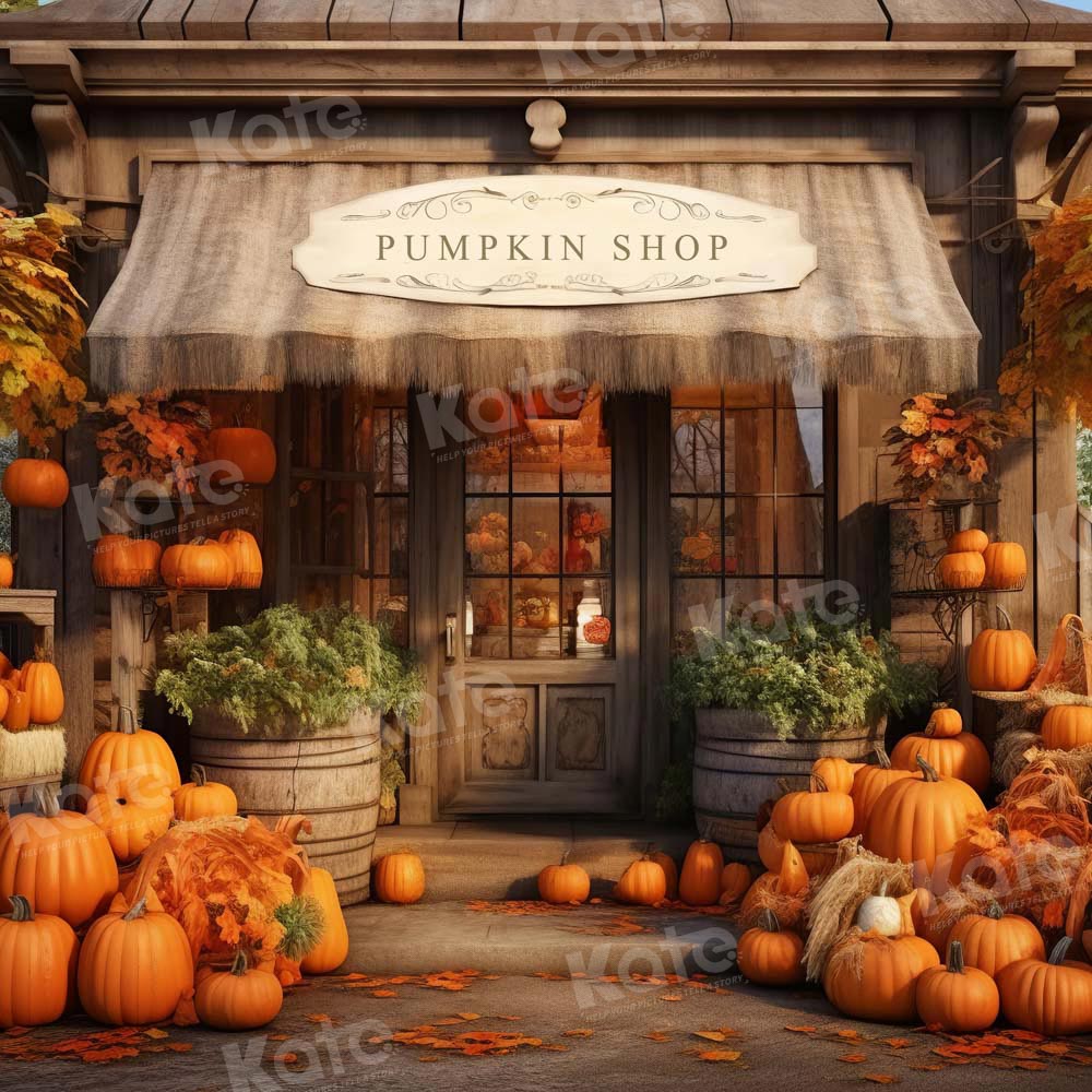 Kate Autumn Pumpkin Shop Backdrop Designed by Emetselch