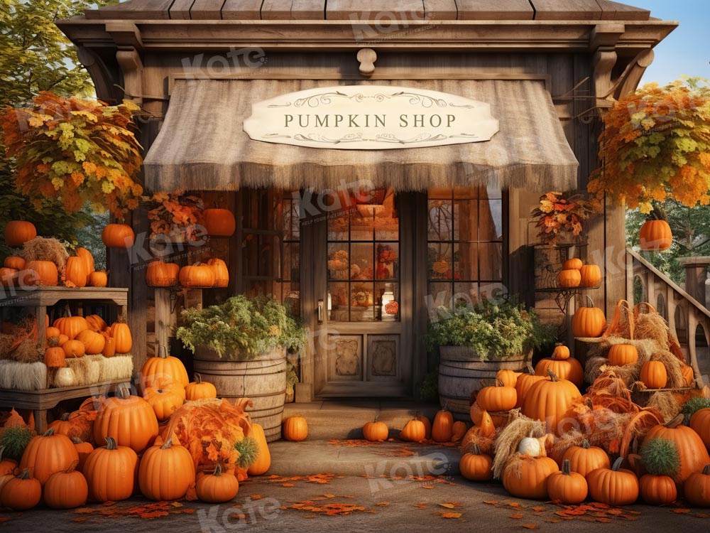 Kate Autumn Pumpkin Shop Backdrop Designed by Emetselch