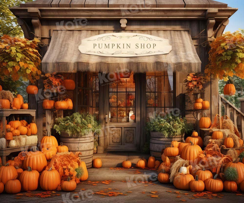 Kate Autumn Pumpkin Shop Backdrop Designed by Emetselch