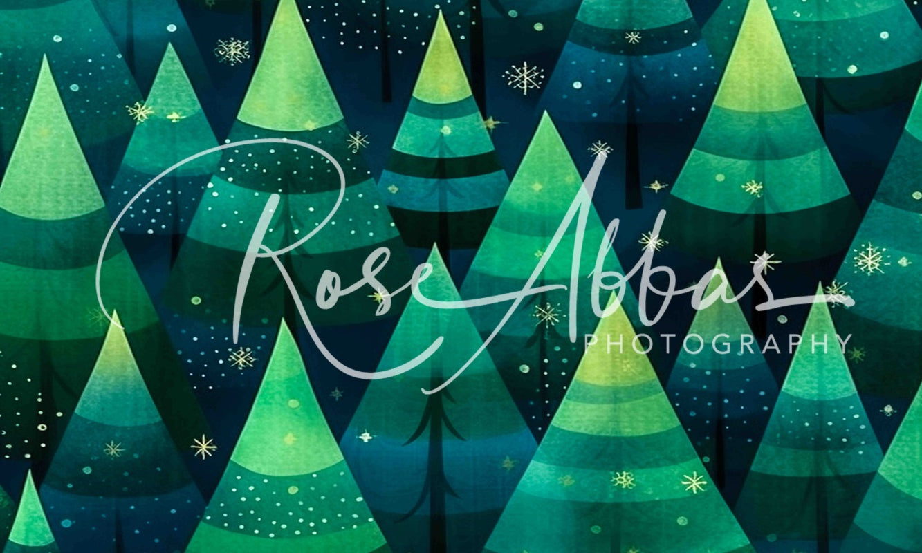 Kate Abstract Christmas Trees Backdrop Designed By Rose Abbas