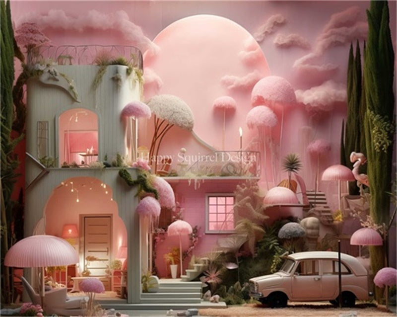 Kate Pink Dream Place Backdrop Designed by Happy Squirrel Design