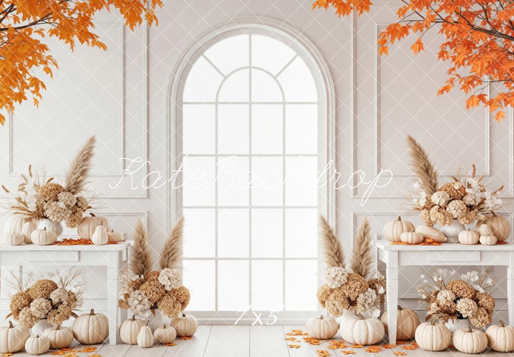 Autumn Elegance Vintage Window Backdrop