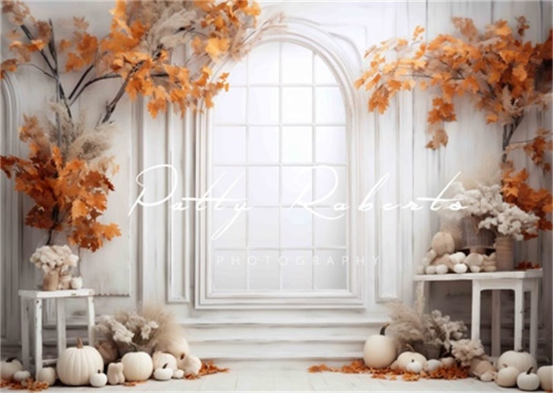 Autumn Elegance Vintage Window Backdrop