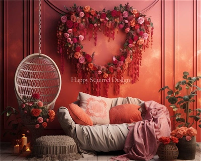 Kate Valentine'd Day Boho Love Backdrop Designed by Happy Squirrel Design